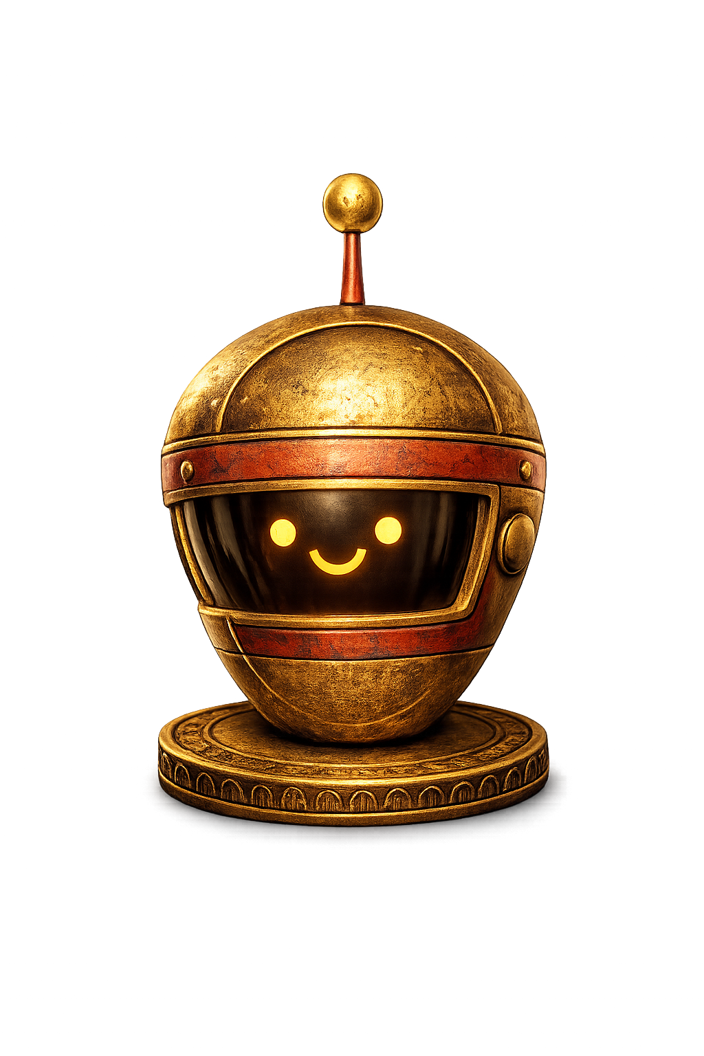 Gold magnifying-glass artwork representing Daft AI support in Moea Unlocked.